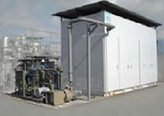 First hydrogen generator (HYSERVE) for overseas use operating smoothly
