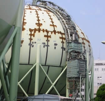 Spherical Gas Holder Shut Down Inspection (TOFD/Eco-Purge/Encapsulated MT)