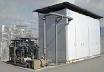 First hydrogen generator (HYSERVE) for overseas use operating smoothly