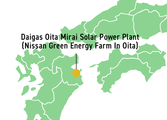 Daigas Oita Mirai Solar Power Plant (Nissan Green Energy Farm In Oita)